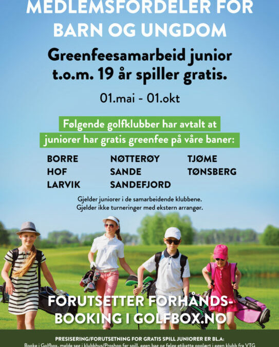 Greenfee-samarbeid – juniorer